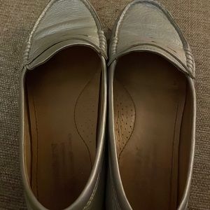 Silver Ralph Lauren loafers.  In good condition.  No major signs of wear.